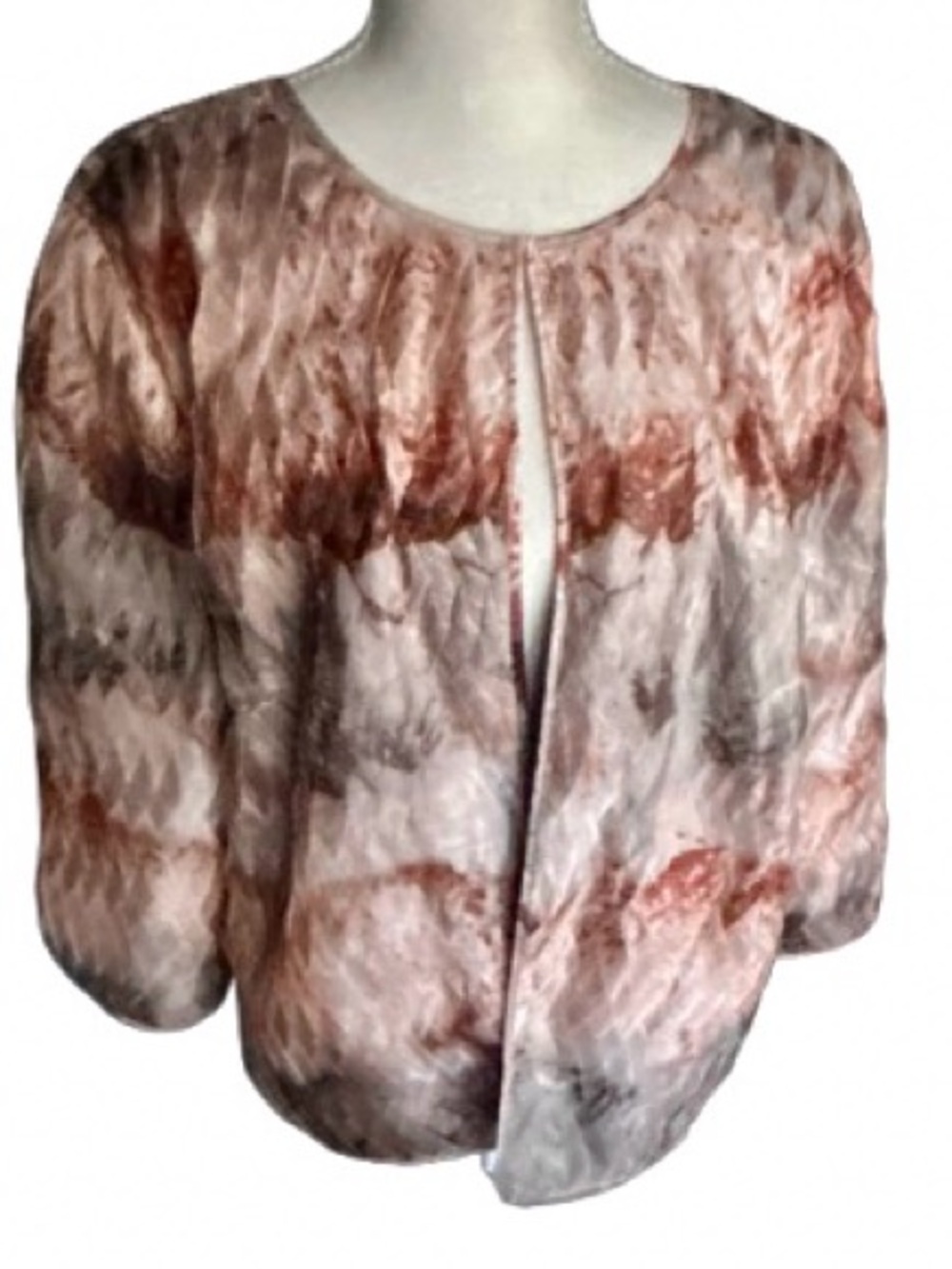 Travelers Collection by CHICO’S Lightweight Jacket Peach Taupe 90s Y2K Vintage